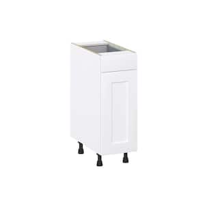 Wallace Painted Shaker 12 in. W x 34.5 in. H x 24 in. D Warm White Assembled Base Kitchen Cabinet with a Drawer