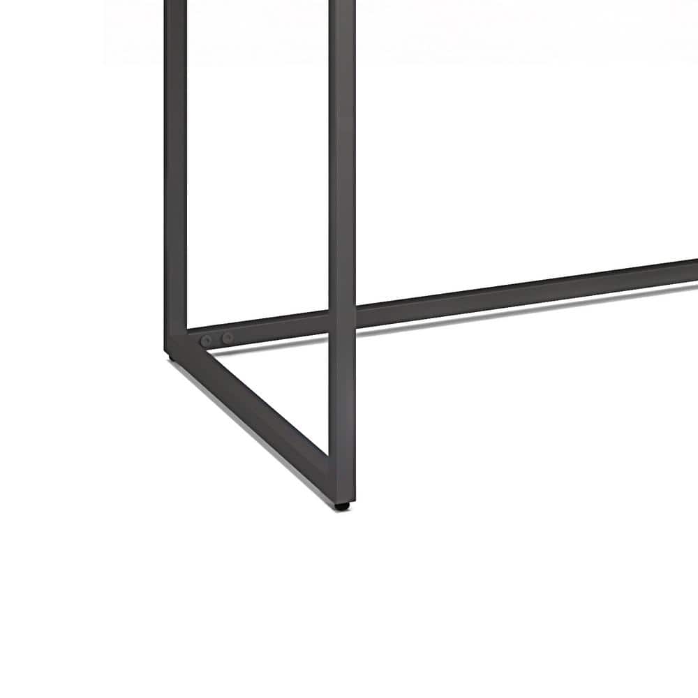 Industrial Distressed Charcoal Brown Acacia Wood Desk with Drawer