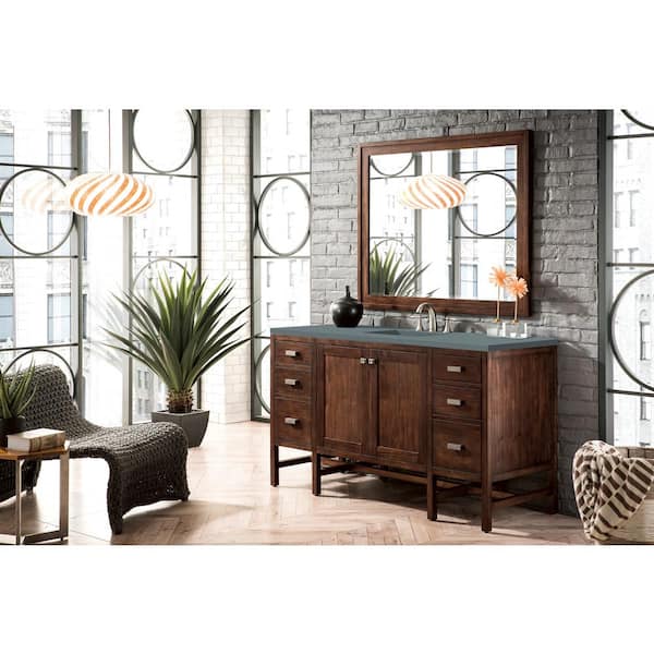 Addison 59.9 in. W x 23.4 in.D x 34.5 in. H Single Vanity without Top in Mid Century Acacia