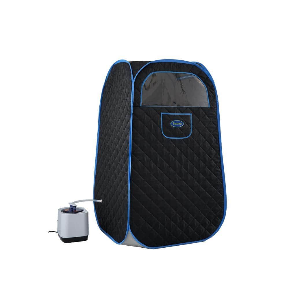 1-Person Indoor Portable Folding Full size Steam Sauna with 1000W and 2.2L steam Generator,FCC certification