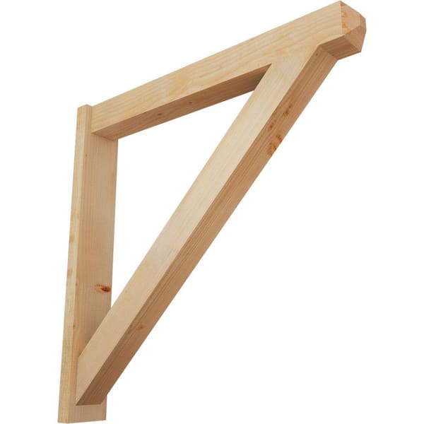 Ekena Millwork 6 in. x 42 in. x 42 in. Traditional Craftsman Rough Sawn Douglas Fir Outlooker