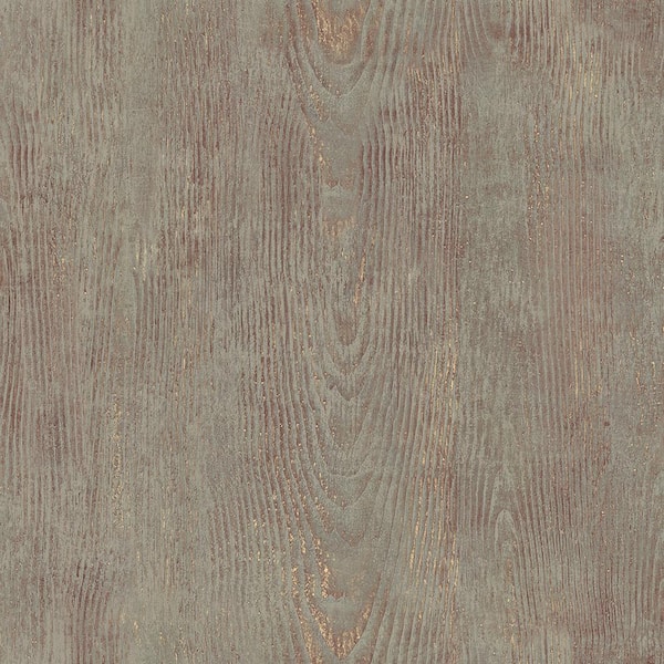 Chesapeake Drifter Brown Wood Paper Strippable Roll (Covers 56.4 sq. ft.)