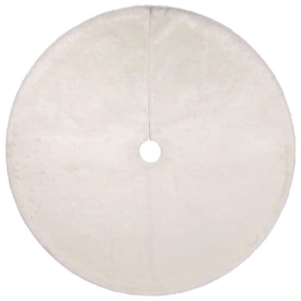 Polar Bear Faux Fur Christmas Tree Skirt-48in.-White price history on PriceWatchPro