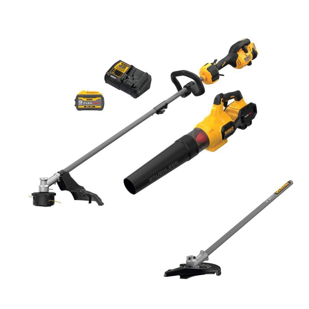 FLEXVOLT 60V MAX Cordless String Trimmer & Blower Combo Kit & Brush Cutter Attachment w/ 3Ah Battery & Charger price history on PriceWatchPro