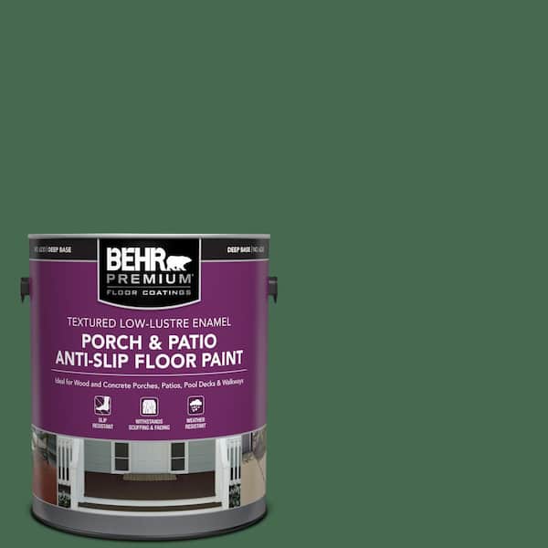 BEHR PREMIUM 1 gal. #M410-7 Perennial Green Textured Low-Lustre Enamel Interior/Exterior Porch and Patio Anti-Slip Floor Paint