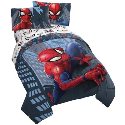 5-Piece Multi Marvel Spiderman Crawl 5 Piece Full Bed Set