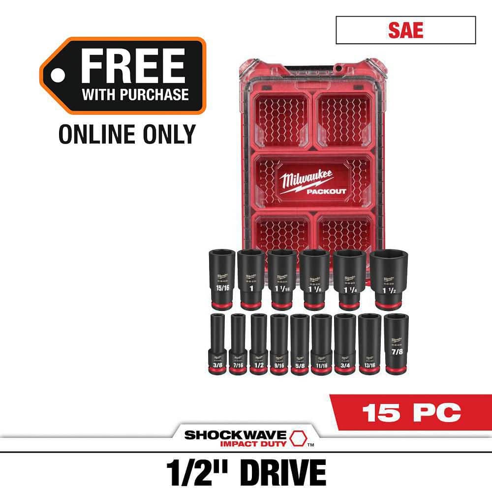 Milwaukee SHOCKWAVE Impact-Duty 1/2 in. Drive SAE Deep Well Impact