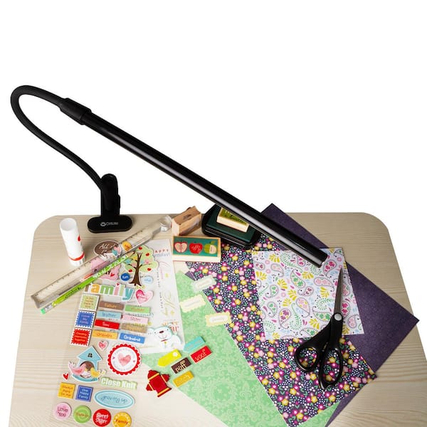 23 in. Black Clip-On LED Easel Lamp