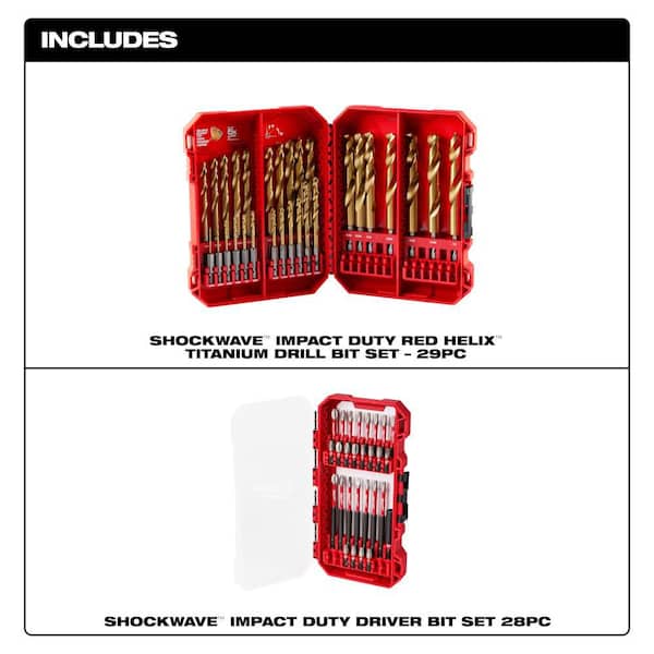 SHOCKWAVE Impact Duty Titanium Drill Bit Set (29-Piece) w/ 28PC SHOCKWAVE IMPACT SET