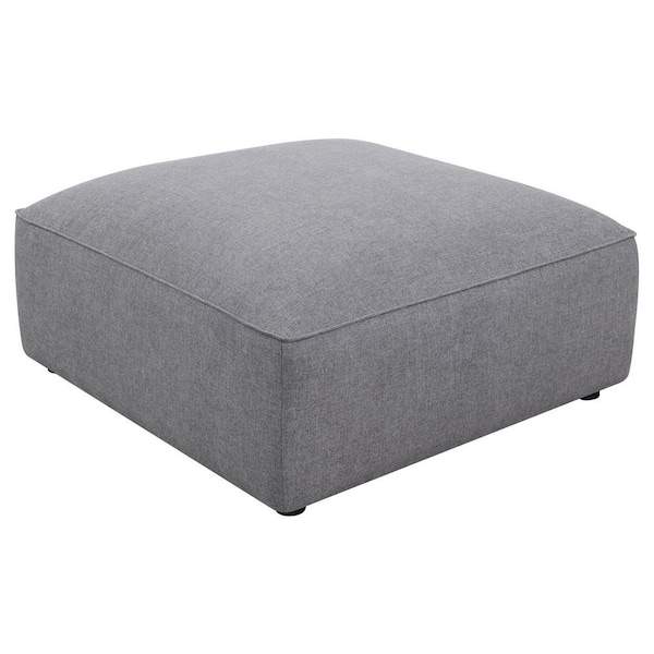 Jennifer Gray Fabric Square Ottoman