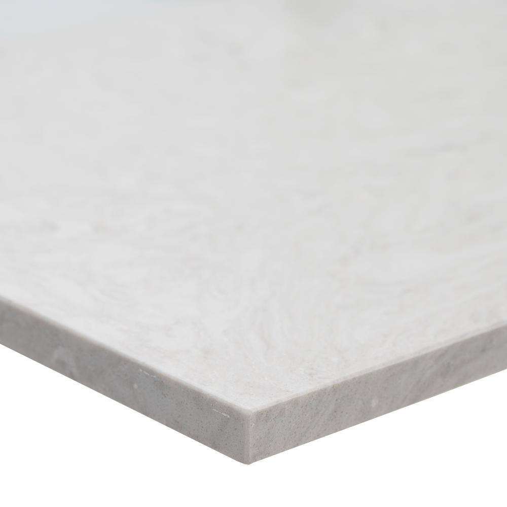 49 in. Drifting Fog Marble Vanity Top with White Undermount Sink