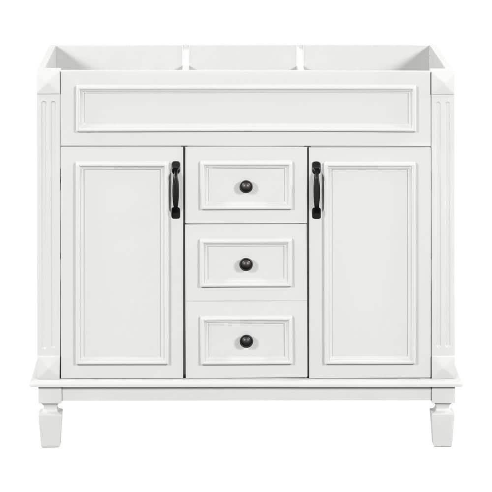 36 in. W x 18 in. D x 34 in. H Bath Vanity Cabinet without Top in White