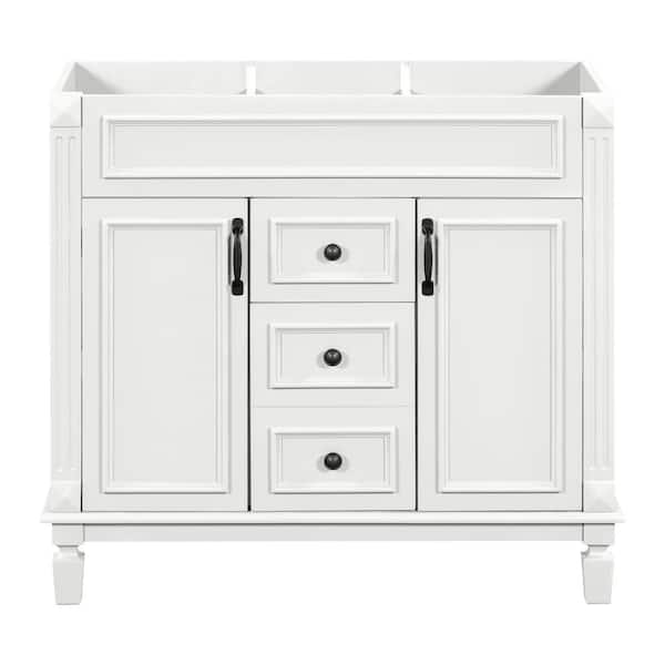 Unbranded 36 in. W x 18 in. D x 34 in. H Bath Vanity Cabinet without Top in White