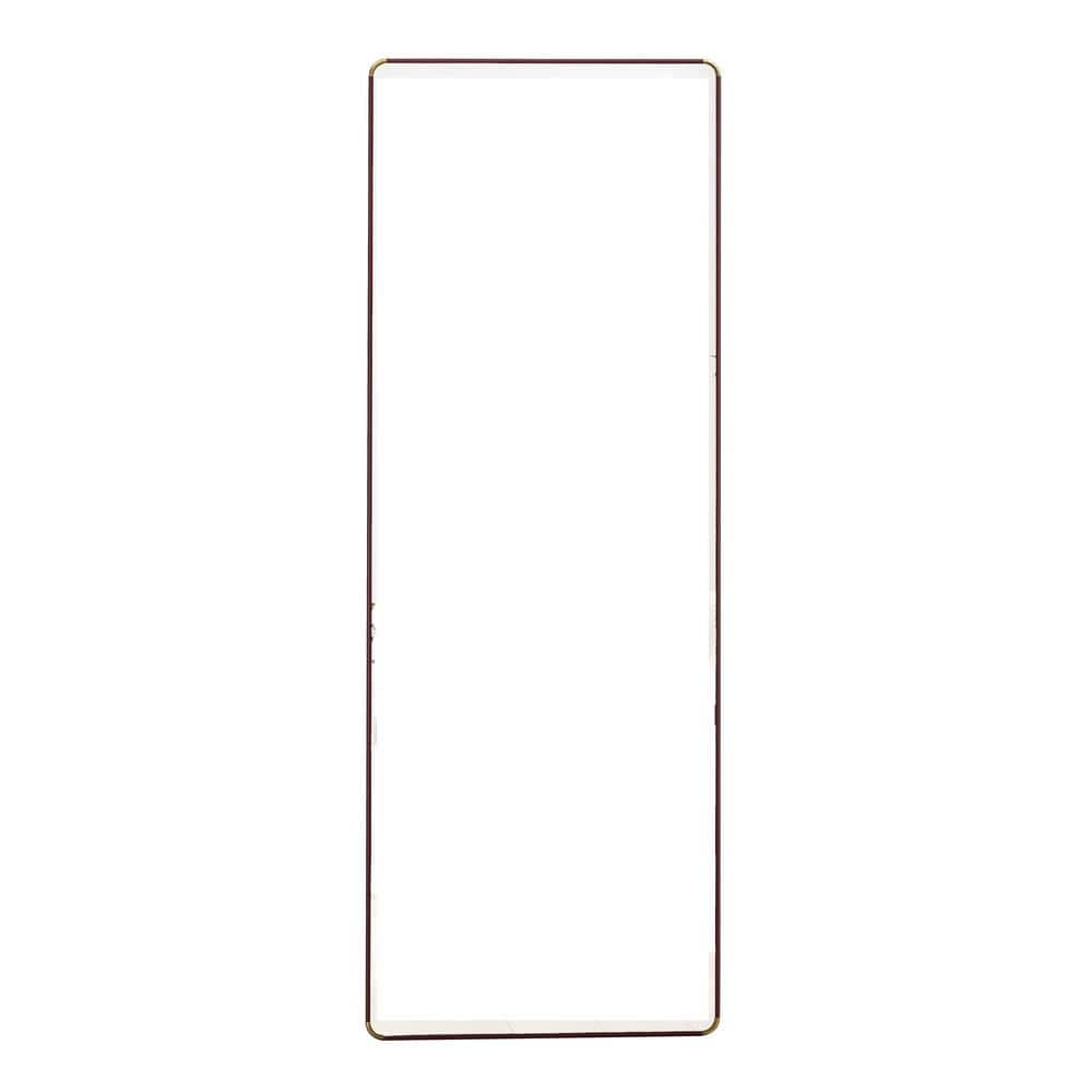 Luxury Quality Red 23.2 in. W x 65 in. H Rectangle Glass Full Length Mirror