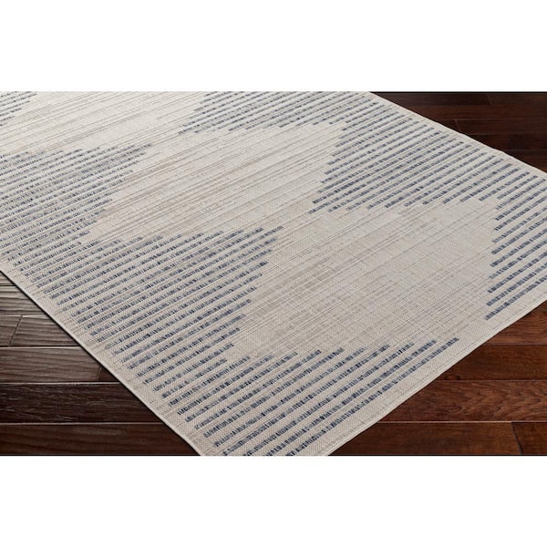 Bela Blue 7 ft. x 9 ft. Global Indoor/Outdoor Area Rug