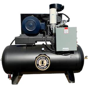 Industrial Gold 120 Gal. 30 HP Rotary Screw 3-Phase Low RPM 150 PSI Electric Air Compressor with Quiet Operation