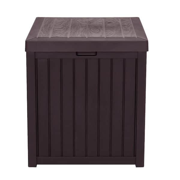 Karl Home 51 Gal. Brown Square Plastic Deck Box 518411427991 - The Home 