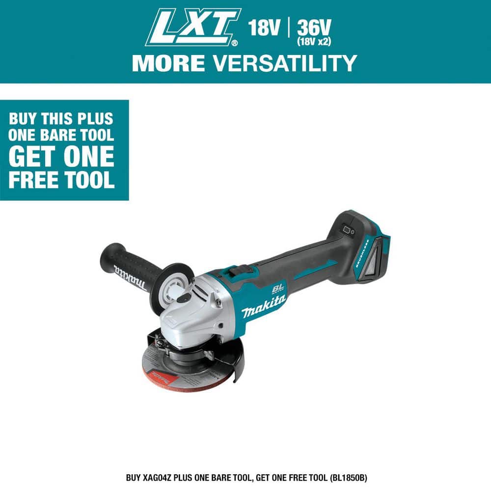 Makita 18V LXT Lithium-Ion Brushless Cordless 4-1/2 in./5 in. Cut-Off/Angle Grinder (Tool-Only) XAG04Z