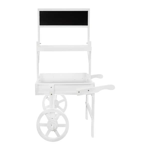 YIYIBYUS White 31 in. x 49 in. Wood Decorative Stand Flower Shop