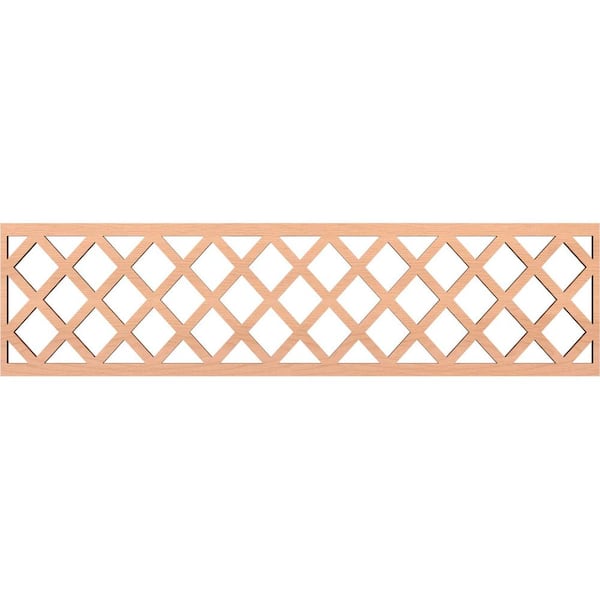 Ekena Millwork Manchester Fretwork 0.375 in. D x 47 in. W x 12 in. L Alder Wood Panel Moulding