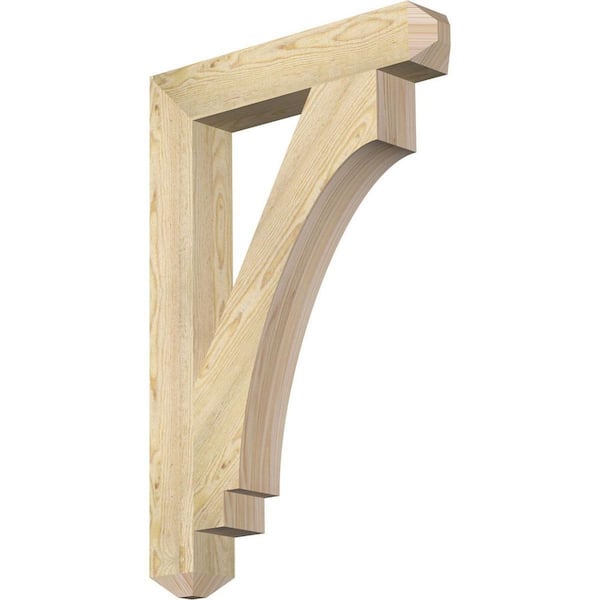 Ekena Millwork 4 in. x 36 in. x 24 in. Douglas Fir Imperial Craftsman Rough Sawn Bracket