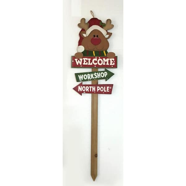 Home Accents Holiday 36 in. Holiday Yard Stake (5 Assorted Styles ...