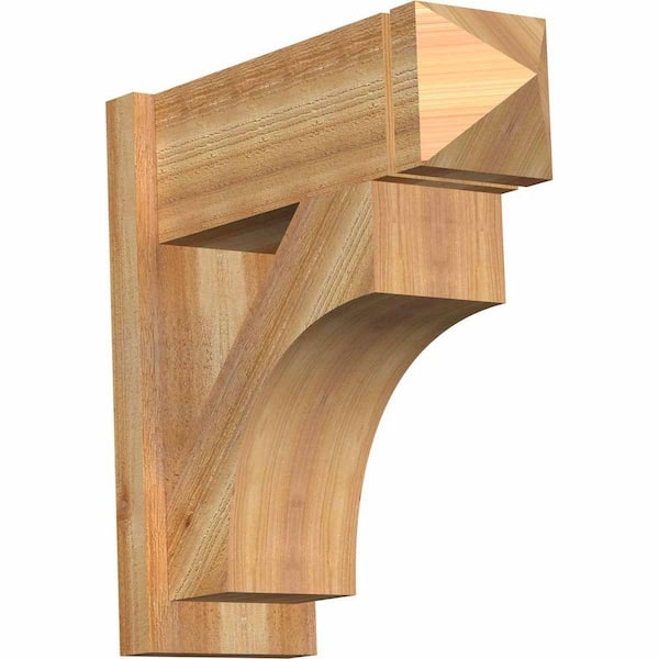 Ekena Millwork 8 in. x 22 in. x 22 in. Westlake Arts and Crafts Rough Sawn Western Red Cedar Outlooker