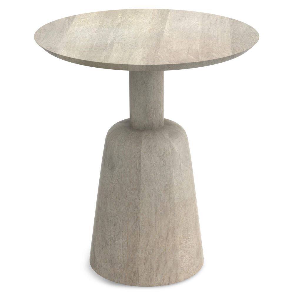Finchley White Wash Solid Mango Wood Round Side Table
