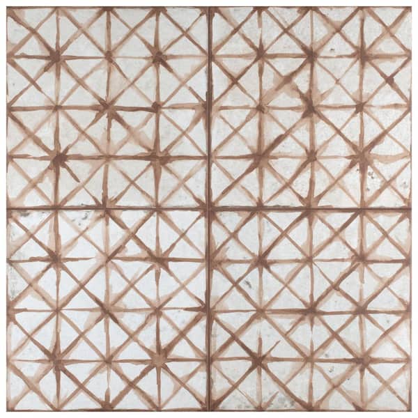 Merola Tile Kings Temple Oxide 9 in. x 9 in. Ceramic Floor and Wall Take Home Tile Sample