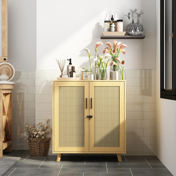 Modern Cat Litter Box Enclosure for Rooms, Indoor Hidden Litter Box Furniture Cat Washroom Storage With Lock Sisal Door