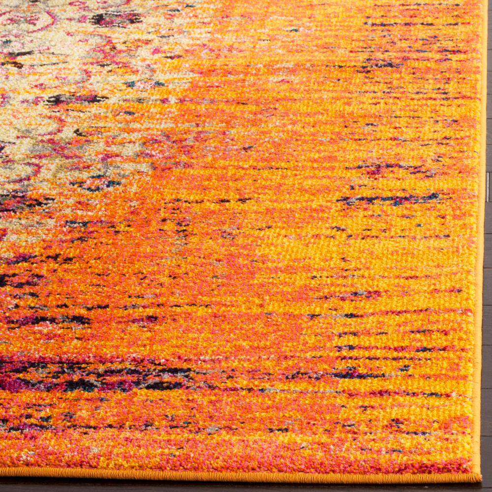 Monaco Kimberly 11' x 15' Orange Multi Synthetic Rectangular Area Rug
