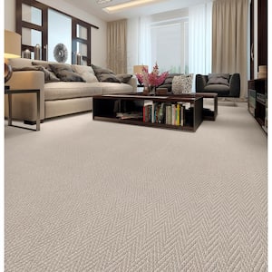 Camille - Color Tampico Beige - 34 oz.  Nylon  Pattern Installed Carpet
