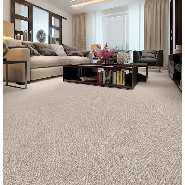 Camille - Color Tampico Beige - 34 oz. Nylon Pattern Installed Carpet