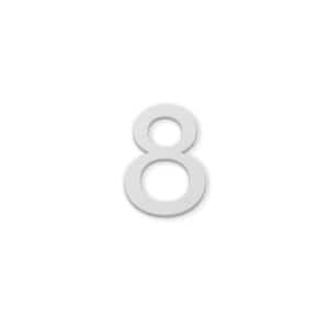 4 in. Magnetic Numbers - Silver Number 8