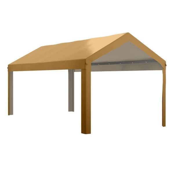 10 ft. W x 20 ft. D x 10 ft. H Beige Roof Plastic Carport