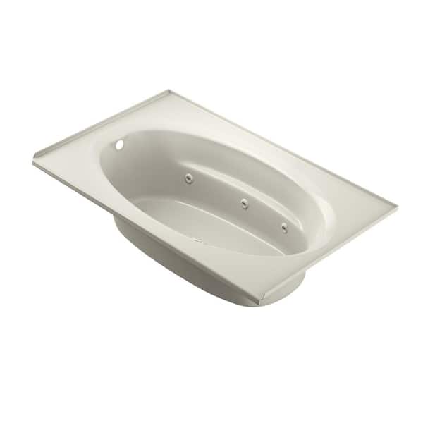 JACUZZI Signature 72 in. x 42 in. Rectangular Whirlpool Bathtub with Left Drain in Oyster