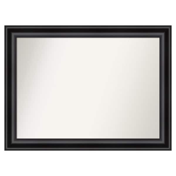 Amanti Art Grand Black 43.75 in. W x 32.75 in. H Custom Non-Beveled Recycled Polystyrene Framed Bathroom Vanity Wall Mirror