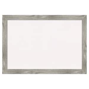 Dove Greywash Square White Corkboard 27 in. x 19 in. Bulletin Board Memo Board
