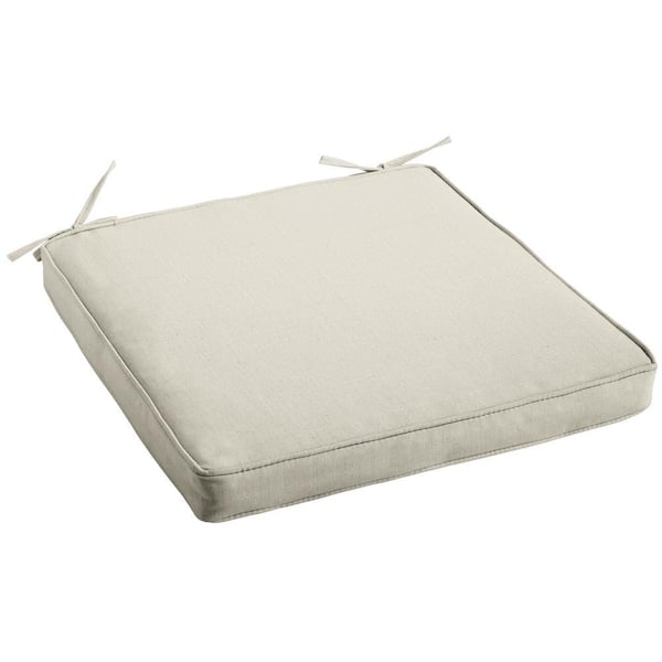 16 in. x 19 in. Indoor/Outdoor Corded Dining Chair Cushion in Sunbrella Canvas Cloud