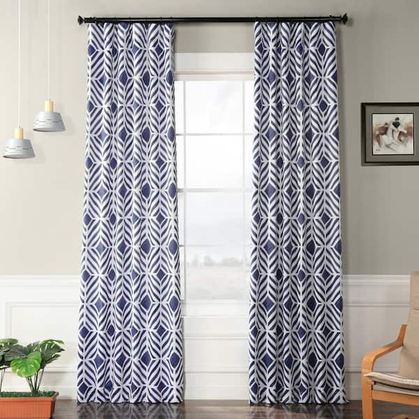 Exclusive Fabrics & Furnishings Palisade Blue Blackout Curtain - 50 in. W x 96 in. L