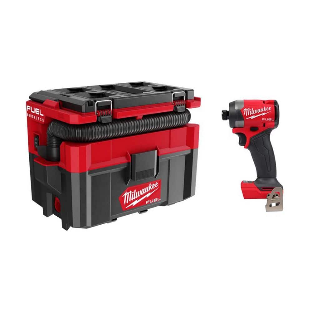 M18 FUEL PACKOUT 18-Volt Lithium-Ion Cordless 2.5 Gal. Wet/Dry Vacuum with M18 FUEL 1/4 in. Hex Impact Driver price history on PriceWatchPro