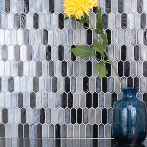 Pixie Metallica Hand Crafted 9.82 in. x 11.52 in. Glossy Glass Mosaic Wall Tile (7.9 sq. ft./Case)