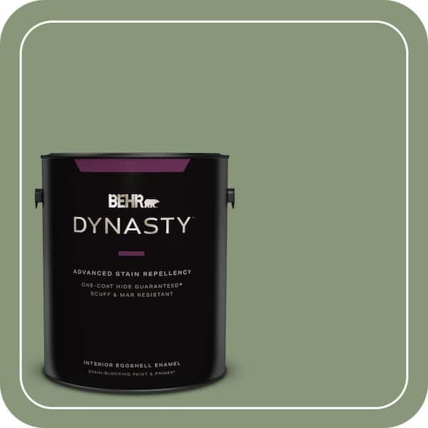 BEHR DYNASTY 1 gal. #S390-5 Laurel Tree One-Coat Hide Eggshell Enamel Interior Stain-Blocking Paint & Primer
