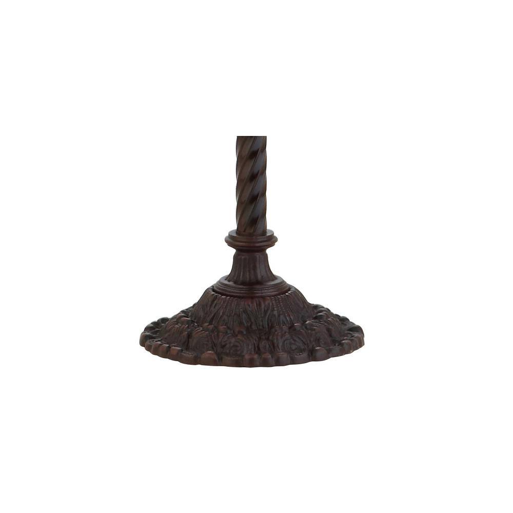 Dragonfly Tiffany-Style 71" Bronze Stained Glass Torchiere Lamp