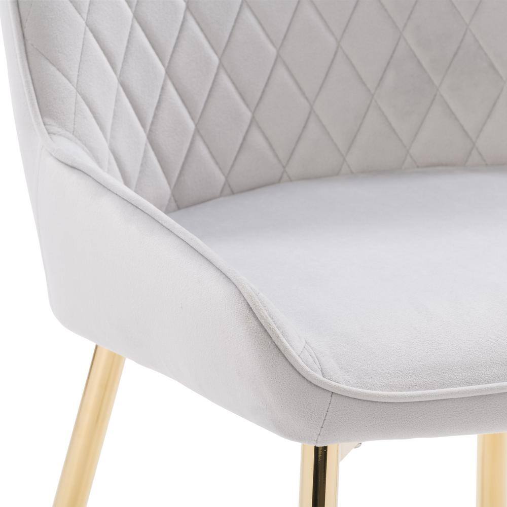 Mid-Century Glam Velvet Upholstered Side Chair with Gold Legs