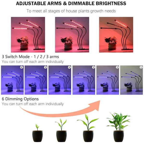 Fenbao 30 Watt Plant Light Full Spectrum Grow Light Color Changing Light Hdml Lpl0001 The Home Depot