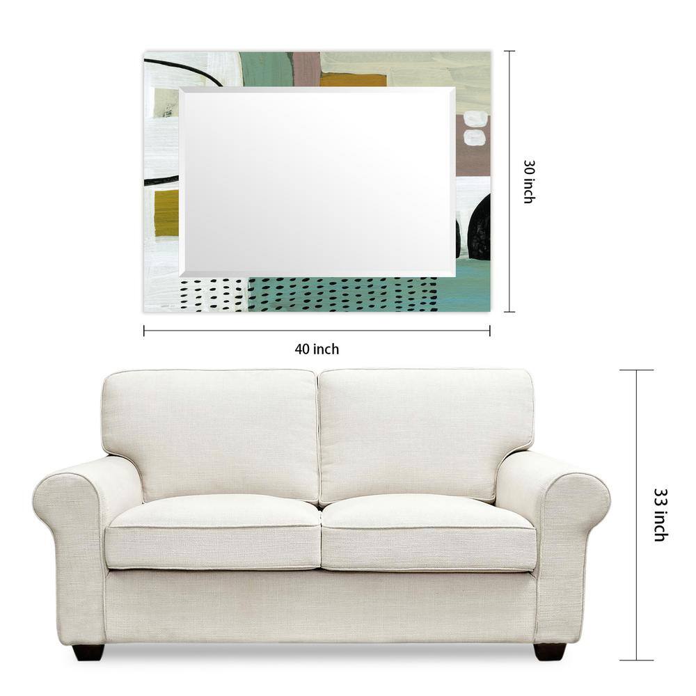 Rectangular Frameless 40" x 30" Beveled Wall Mirror