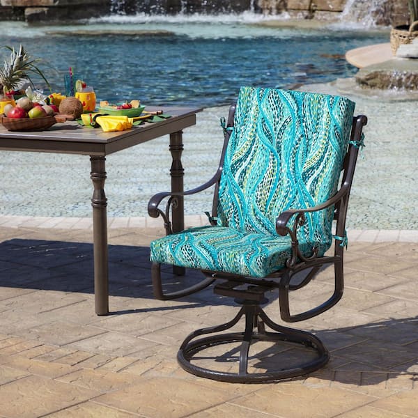 ARDEN Outdoor Dining Chair Cushion 2 Pack 20 x 20 Rain-Proof Fade