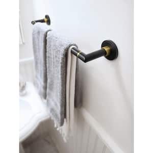 Delson 18 in. Wall Mounted Towel Bar in Matte Black