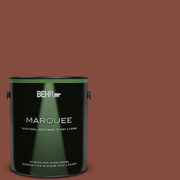 BEHR MARQUEE 1 gal. #S160-7 Red Chipotle Semi-Gloss Enamel Exterior Paint & Primer